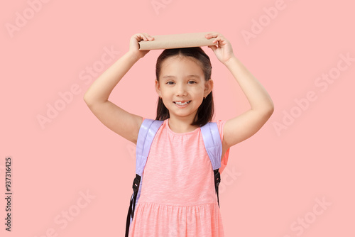 Cute little happy Asian gir...