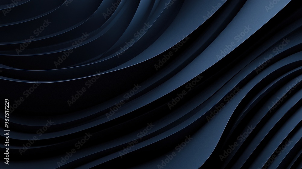 Minimal black and blue abstract background with a 3D geometric effect Minimal black and blue abstract background with a 3D geometric effect
