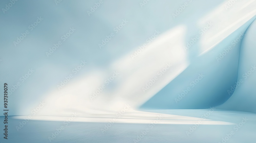 Minimalist light blue background with soft lighting effects for modern product presentations Minimalist light blue background with soft lighting effects for modern product presentations