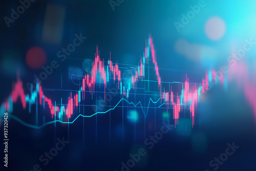 blue and red graph with numbers and lines