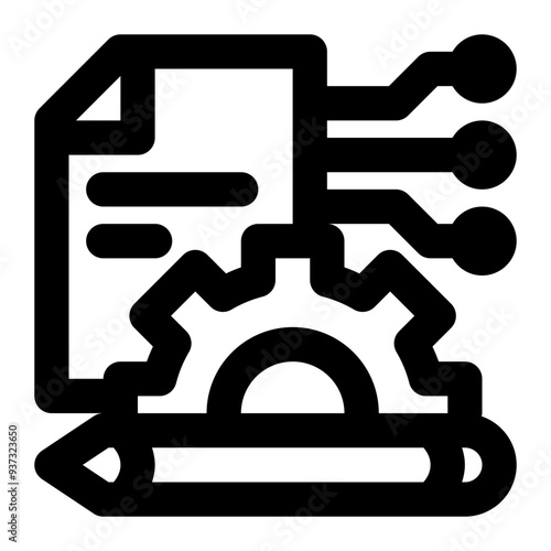 civil engineering, architecture, engineering, data science, application, machine learning outline icon