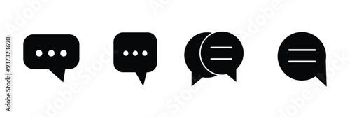 message bubble icon sign. Comment icon, speech bubble symbol. Chatting and talking bubble icon symbol, vector illustration eps 10.