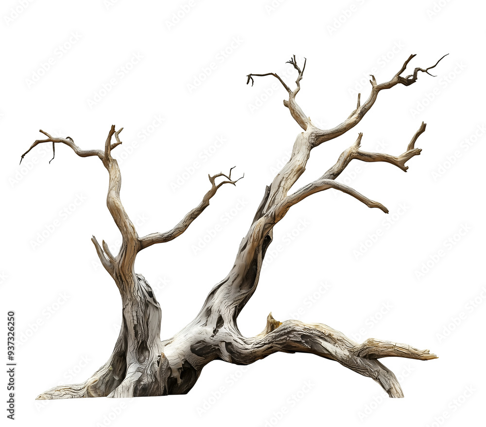 Realistic 3D Dead Tree with Bare Branches and Twisted Trunk Realistic 3D Dead Tree with Bare Branches and Twisted Trunk