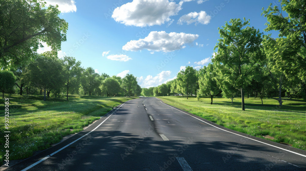 road, wide angle lens hyper realistic daylight white road, wide angle lens hyper realistic daylight white
