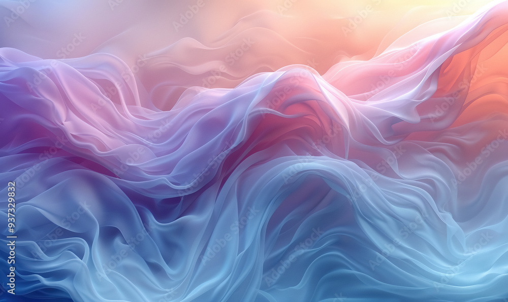 Abstract waves shape glowing in ultraviolet spectrum. Background for banner, backdrop or texture. Generative AI Abstract waves shape glowing in ultraviolet spectrum. Background for banner, backdrop or texture. Generative AI