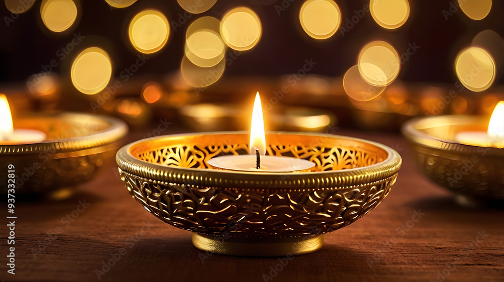 Diwali lamp element. Diwali Celebration Lighting a Sparkler Alongside Traditional Diya Oil Lamp. Diwali lamp element. Diwali Celebration Lighting a Sparkler Alongside Traditional Diya Oil Lamp.