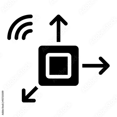 accelerometer glyph icon