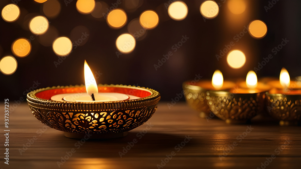 Diwali lamp element. Diwali Celebration Lighting a Sparkler Alongside Traditional Diya Oil Lamp. Diwali lamp element. Diwali Celebration Lighting a Sparkler Alongside Traditional Diya Oil Lamp.