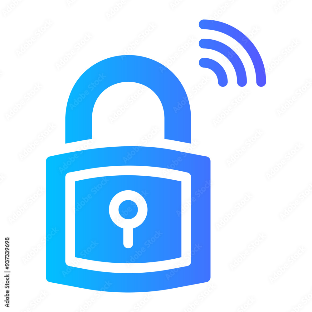 smart lock gradient icon smart lock gradient icon