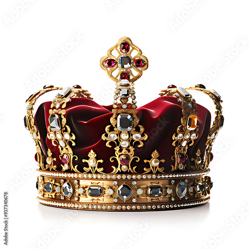 real king crown on a white background