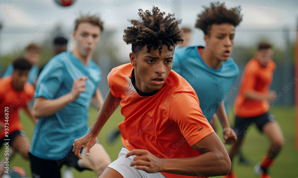 Obraz premium football-themed graphic and photo for advertising