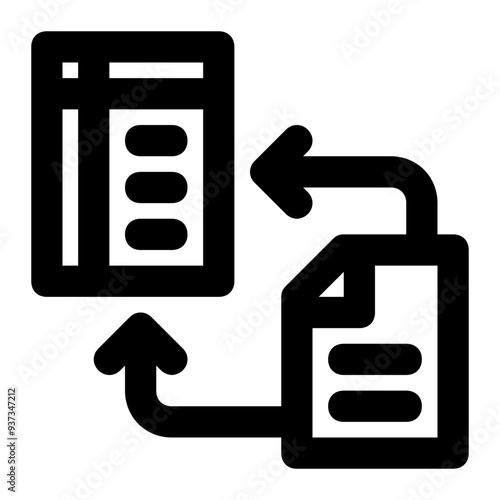 data transformation, data, transform, data science, changing, conversion outline icon