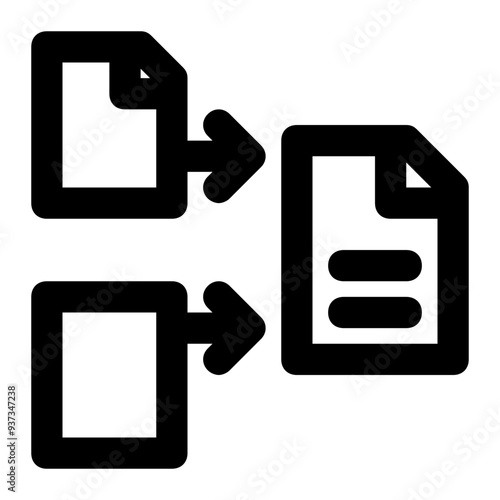 data wrangling, data, normalization, joining, merging, data science outline icon