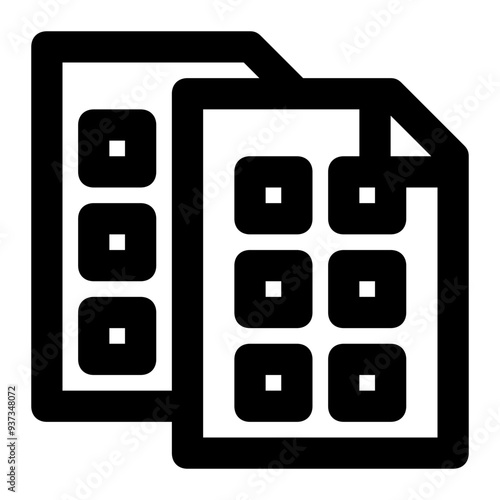 structured data, formatted, data, dataset, quantitative data, organized data outline icon
