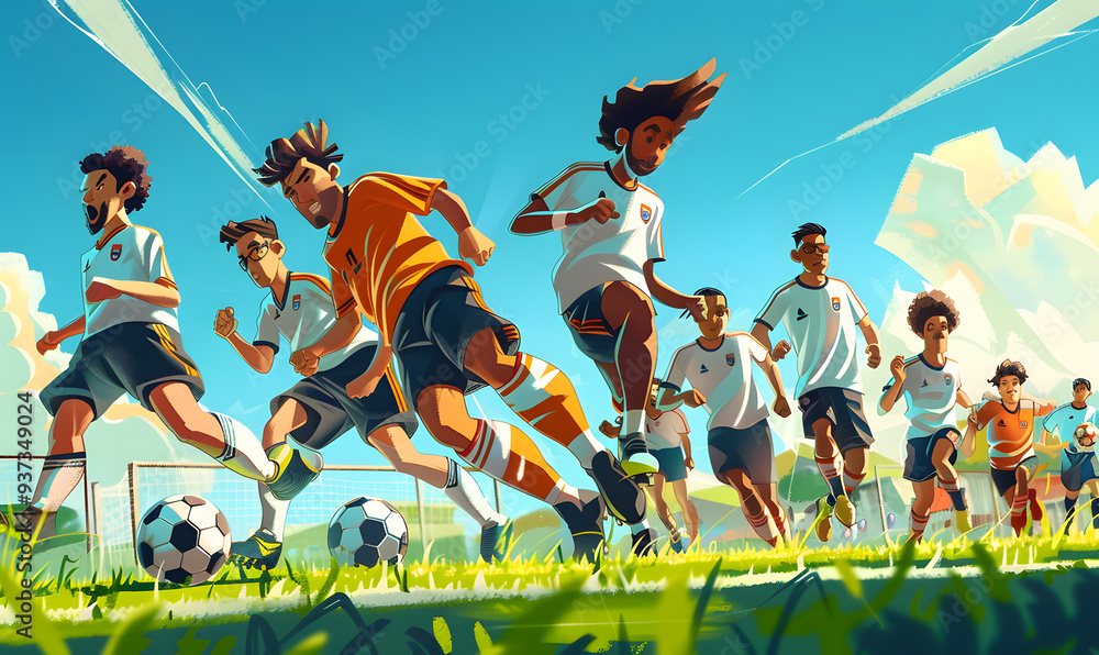 Obraz premium football-themed graphic and photo for advertising