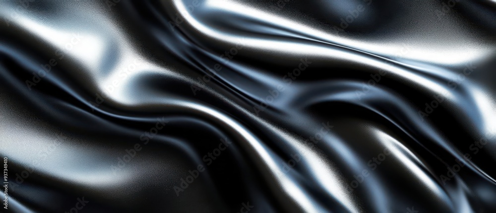 Elegant black satin fabric with soft folds, perfect for fashion, design, and luxury backgrounds. Elegant black satin fabric with soft folds, perfect for fashion, design, and luxury backgrounds.