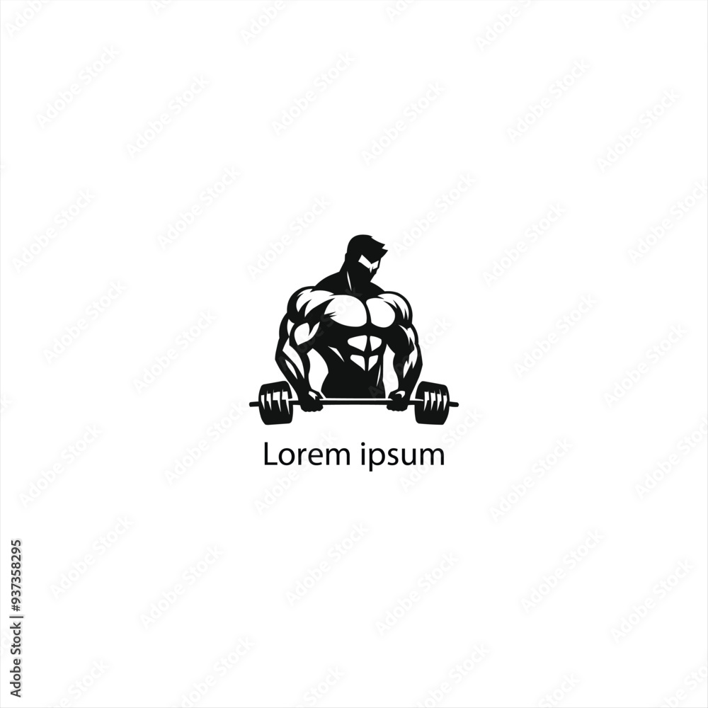 Naklejka premium a gym logo design for brand , lifestyle, health , good health 