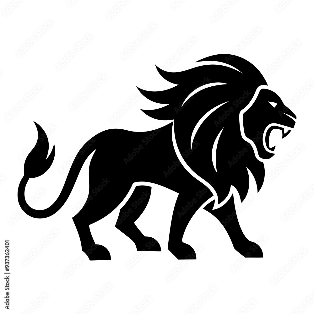 Obraz premium lion silhouette
