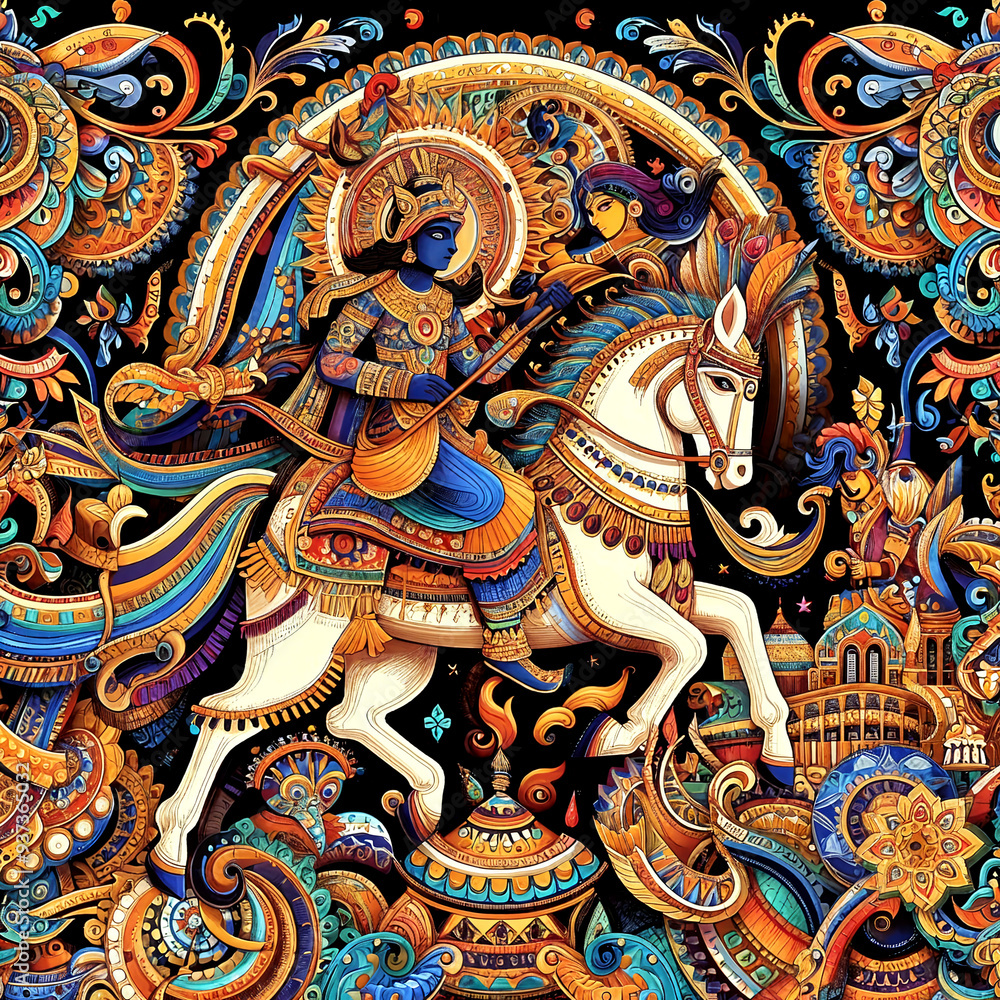 Vibrant Traditional Festival Illustration Vibrant Traditional Festival Illustration