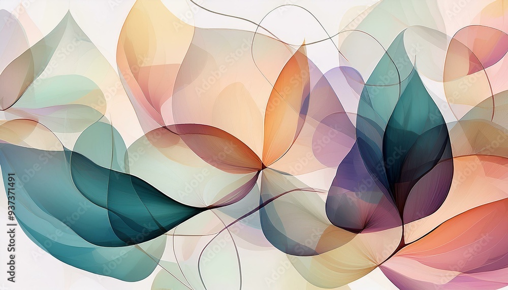 Radiant Simplicity: Iridescent Layers of Organic Shapes Radiant Simplicity: Iridescent Layers of Organic Shapes