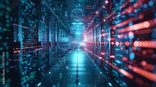 Shielding Networks: Illustration of Robust Network Security and Data Protection