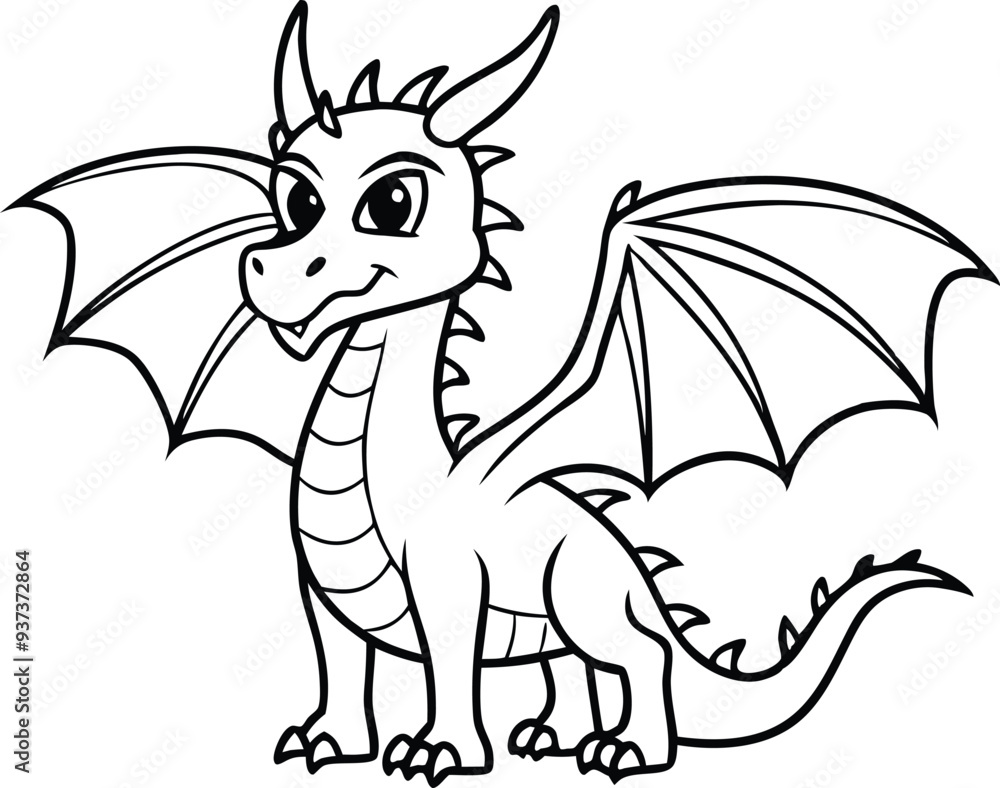 dragon animal line art illustration black and white dragon animal line art illustration black and white