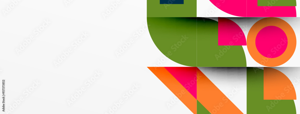 Fototapeta premium Modern geometrical abstract background - circles. Business or technology presentation design