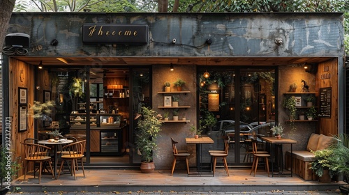 Chic Caf     Oasis  Contemporary Outdoor Seating and Modern D    cor Ambiance