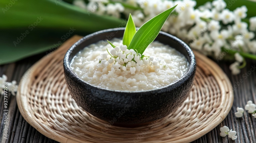 Rice porridge with lily of the valley Rice porridge with lily of the valley