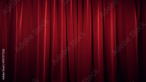 Exciting theatrical performance begins with a vibrant curtain reveal at the downtown theater