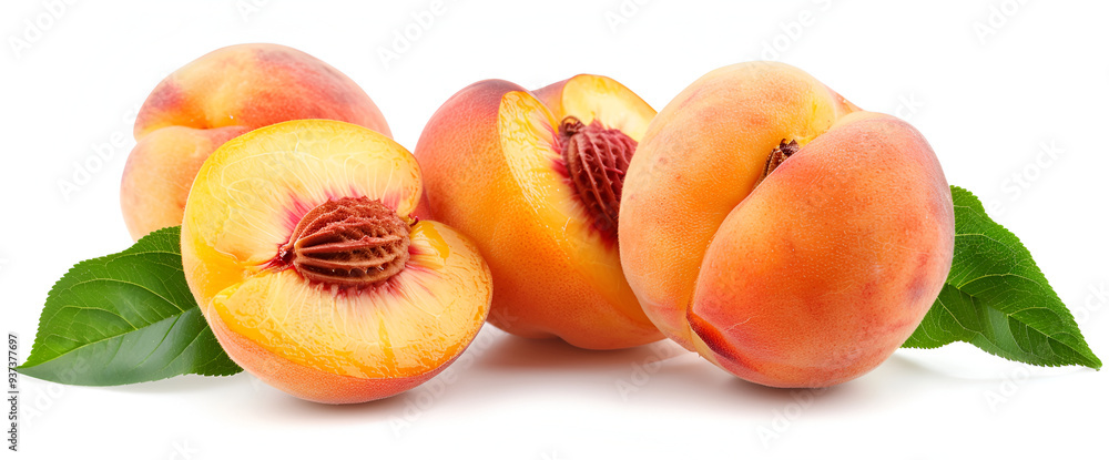 Fresh ripe juicy peaches, isolated on white background , sweet peaches isolated on a white background Fresh ripe juicy peaches, isolated on white background , sweet peaches isolated on a white background