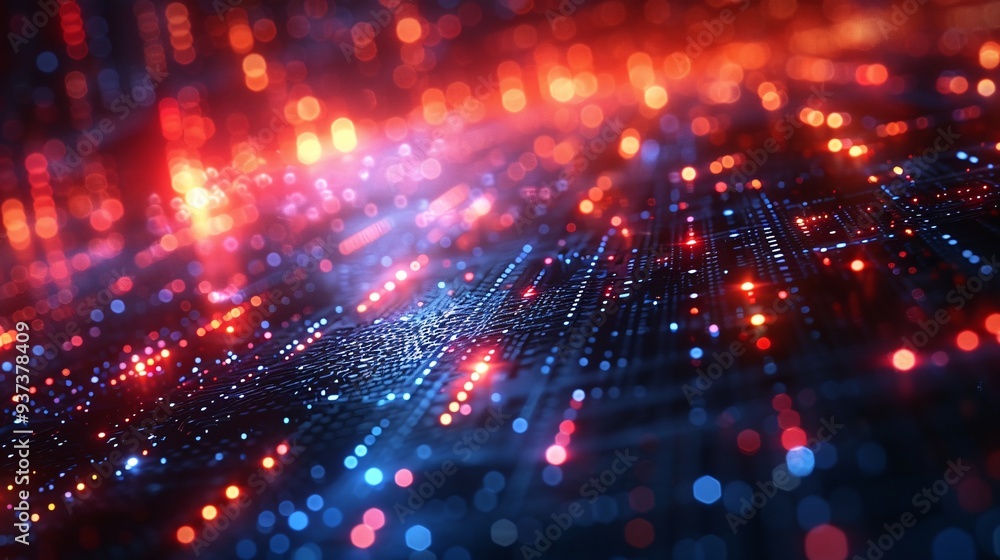 Fototapeta premium Futuristic Technology Background with Abstract Shapes and High-Tech Design