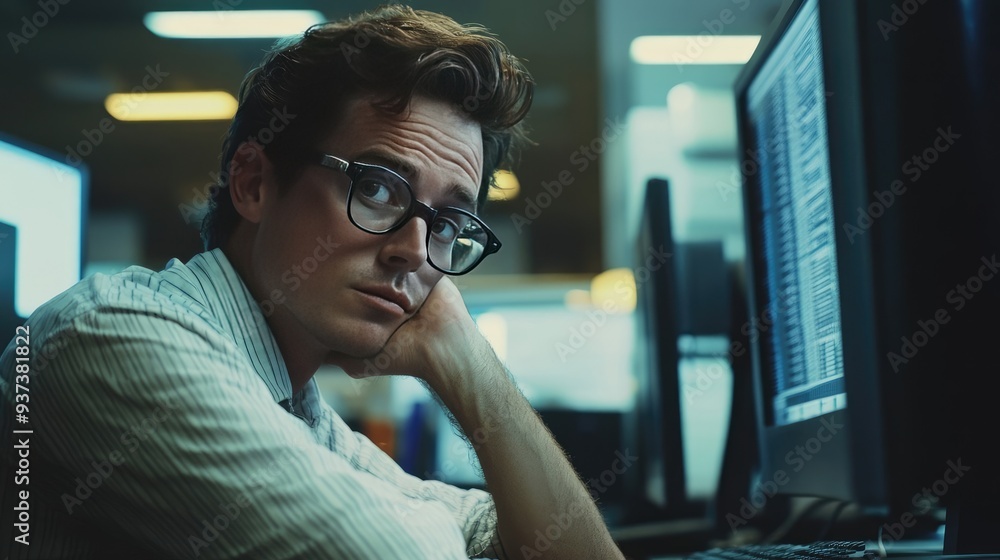 IT Professional Employee in a Modern Office Space IT Professional Employee in a Modern Office Space