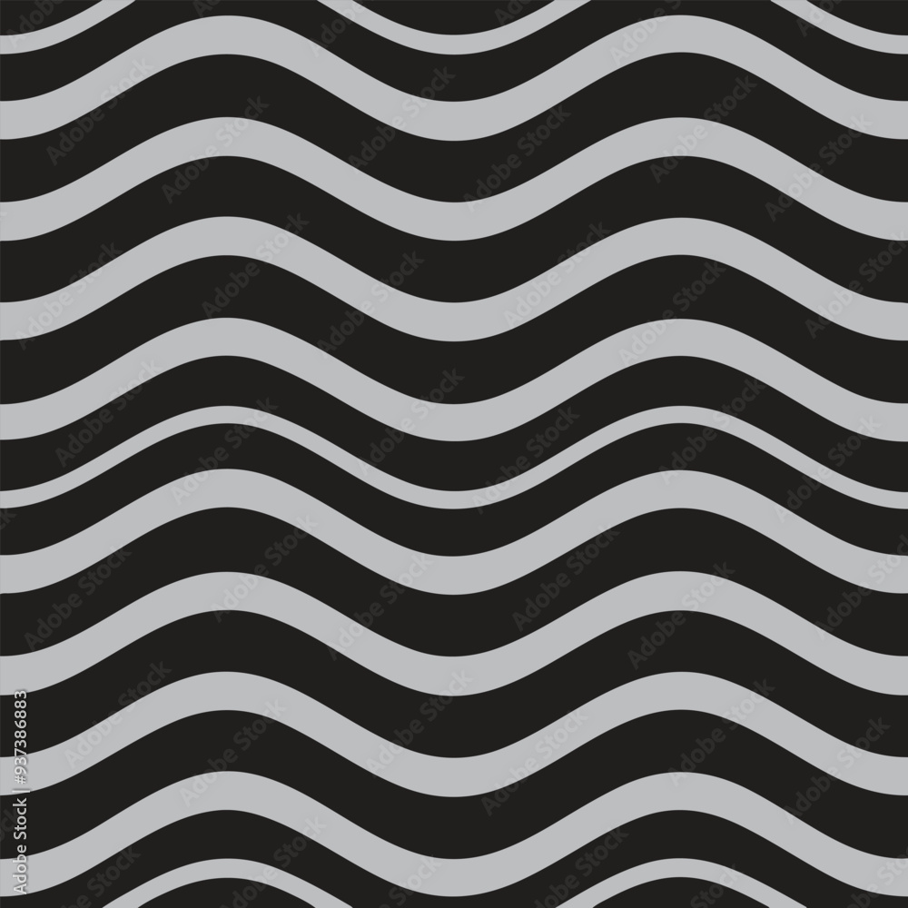 Thin line wavy abstract vector background. Curve wave seamless pattern. Line art striped Vector illustration. Thin line wavy abstract vector background. Curve wave seamless pattern. Line art striped Vector illustration.