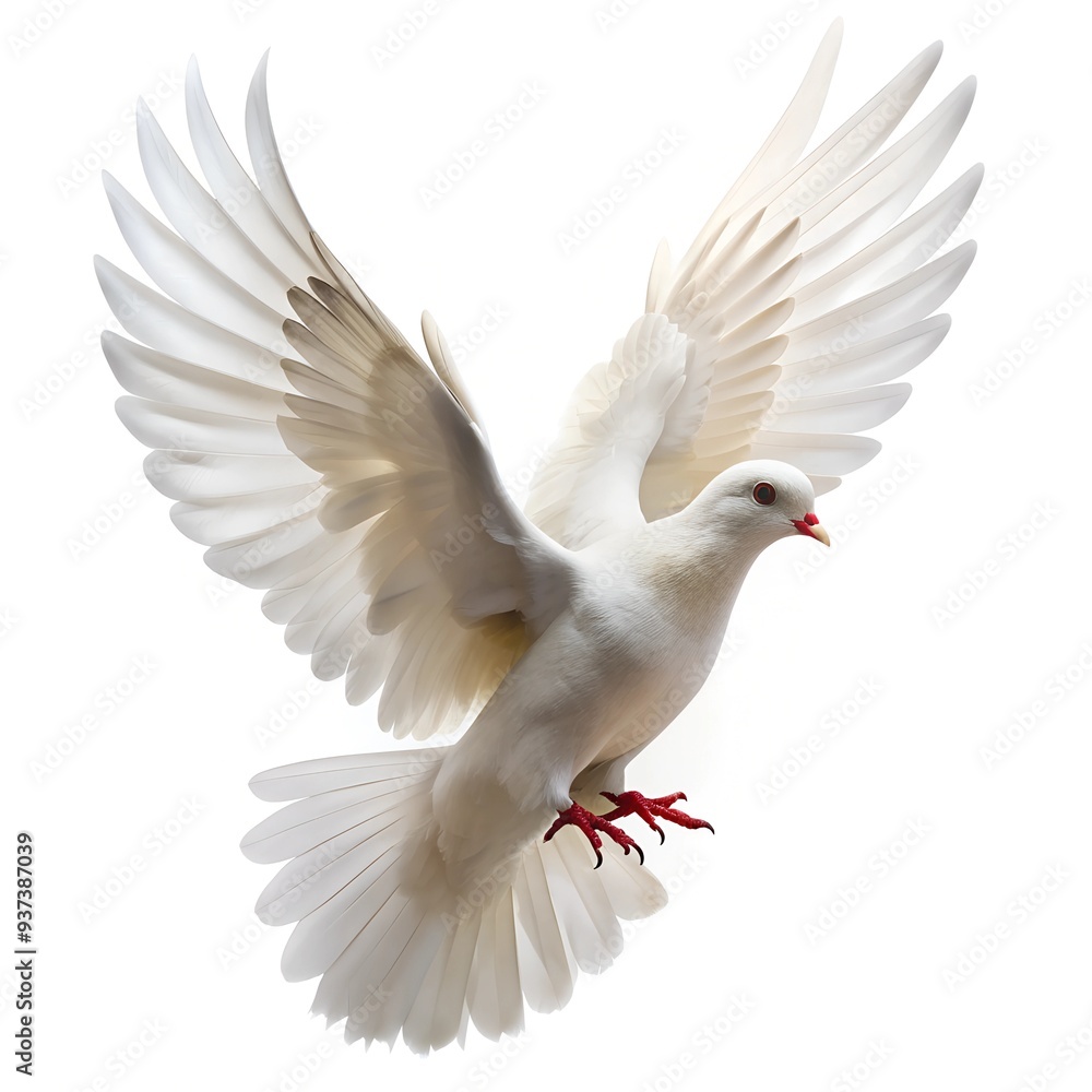 Obraz premium white dove flying