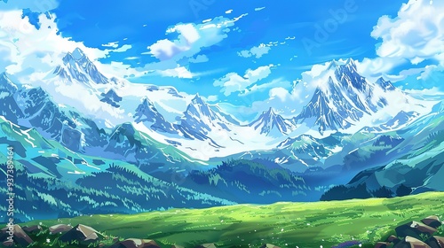 Mountains_anime_landscapes_wate