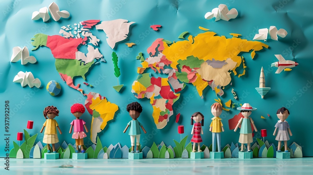 Cultural Unity Celebration in Paper Craft: Symbolic Representation of an International Day Cultural Unity Celebration in Paper Craft: Symbolic Representation of an International Day