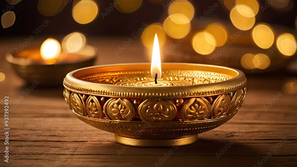 Diwali lamp element. Diwali Celebration Lighting a Sparkler Alongside Traditional Diya Oil Lamp. Diwali lamp element. Diwali Celebration Lighting a Sparkler Alongside Traditional Diya Oil Lamp.