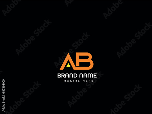 AB letter logo design template