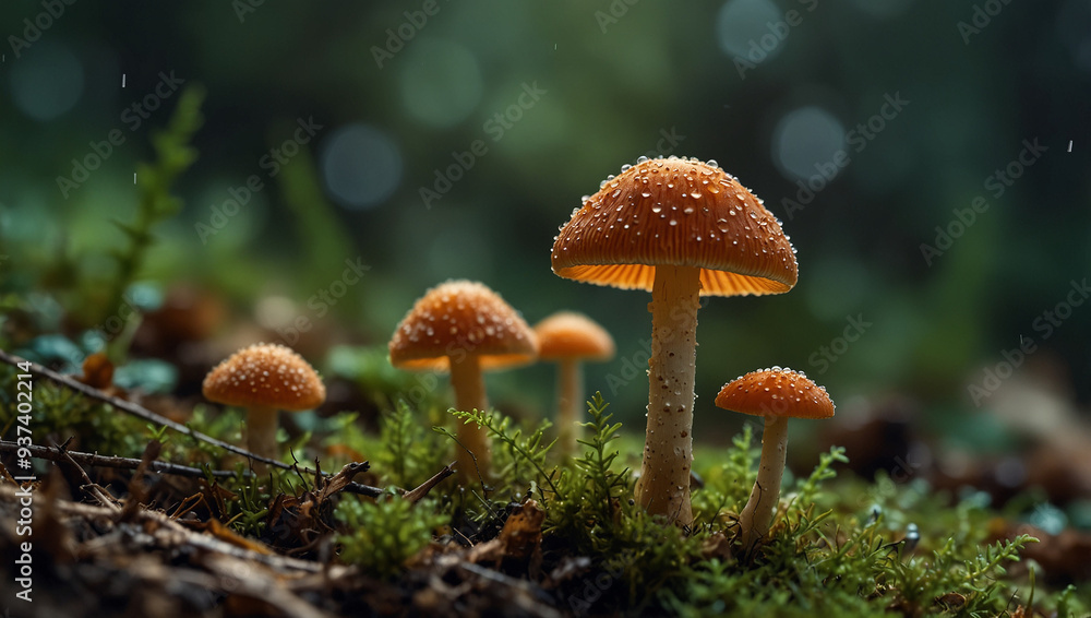 Fototapeta premium mushrooms in the forest