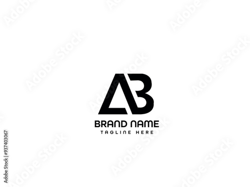 AB letter logo design template