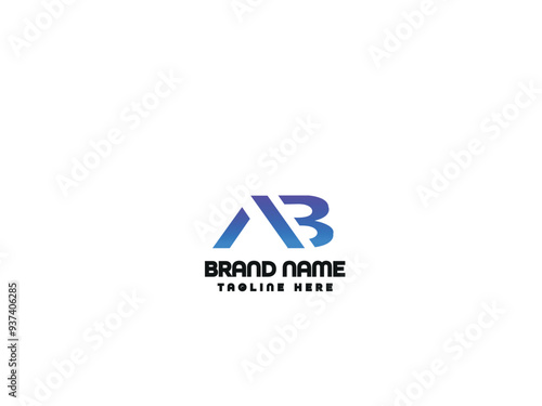 AB letter logo design template
