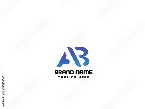 AB letter logo design template