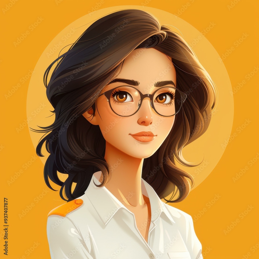 A chic character exuding professionalism while keeping it casual, complete with a stylish white shirt and a warm smile. A chic character exuding professionalism while keeping it casual, complete with a stylish white shirt and a warm smile.