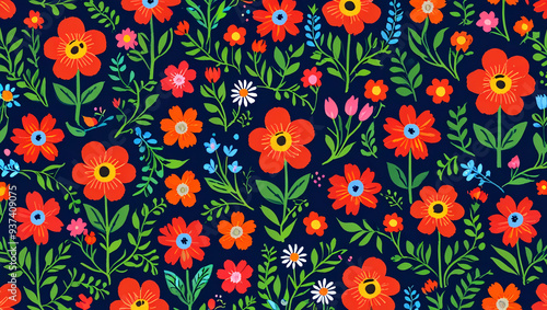 Creative hand-painted traditional Norwegian Scandinavian folk art with bright floral patterns.