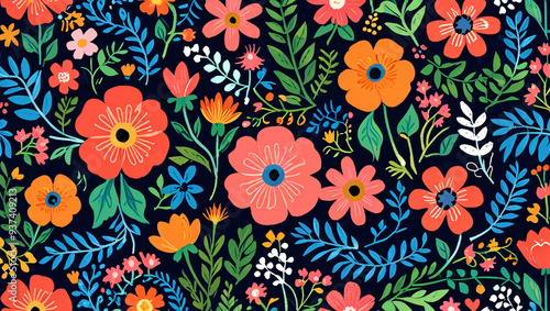 Creative hand-painted traditional Norwegian Scandinavian folk art with bright floral patterns.