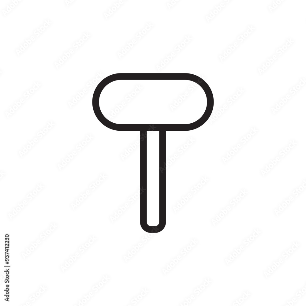 Hammer outline icon vector, tool equipment vector design illustration, isolated on white background. Hammer outline icon vector, tool equipment vector design illustration, isolated on white background.
