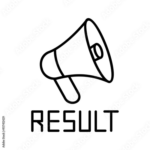 megaphone with text- result