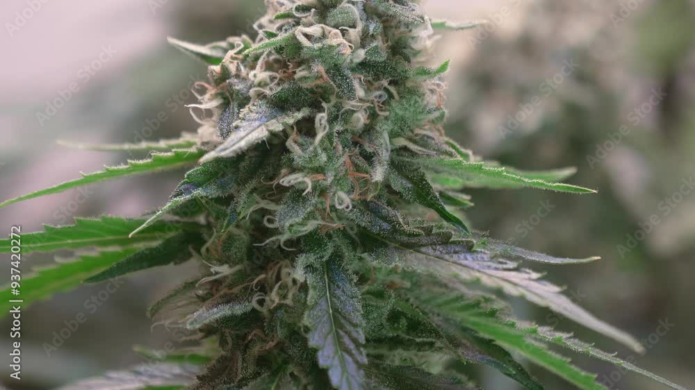 Shot of a cannabis plants growing in a grow tent during flowering stage Shot of a cannabis plants growing in a grow tent during flowering stage