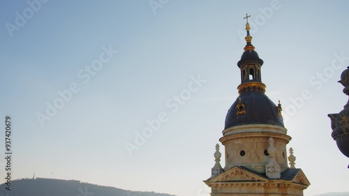 Panorama View Of Budapeste With Ferris Wheel From The Rooftop Of The St. Stephen's Basilica photo